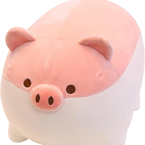 Soft Fat Pig Plush Hugging Pillow,Cute Piggy Stuffed Animal Doll Toy Gifts for Bedding, Kids Birthday, Valentine, Christmas (Pink, 19.7")