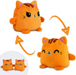 | Plushmates | Cat | Orange Tabby | Happy + Angry | the Reversible Plush That Hold Hands! 4.5 Inch