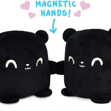 - Plushmates - Magnetic Reversible Plushies That Hold Hands When Happy - Black Bear - Huggable and Soft Sensory Fidget Toy Stuffed Animals That Show Your Mood - Gift for Kids and Adults!