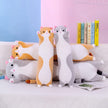 Cute Cat Plush Long Body Pillow Cuddle Cartoon Stuffed Animals Cat Plushie Soft Doll Pillows Gifts for Kids Girls (Orange, 19