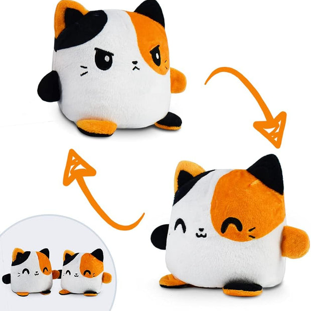 - Plushmates - Magnetic Reversible Plushies That Hold Hands When Happy - Calico Cat - Huggable and Soft Sensory Fidget Toy Stuffed Animals That Show Your Mood - Gift for Kids and Adults!