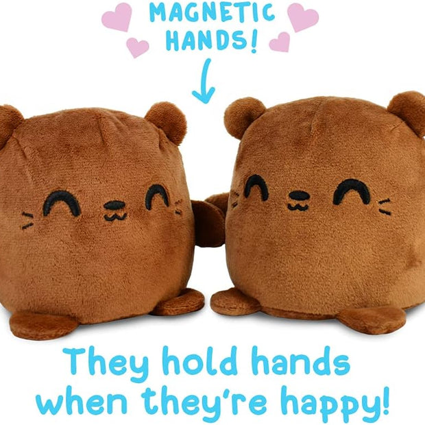 - Plushmates - Magnetic Reversible Plushies That Hold Hands When Happy - Otter - Huggable and Soft Sensory Fidget Toy Stuffed Animals That Show Your Mood - Gift for Kids and Adults!