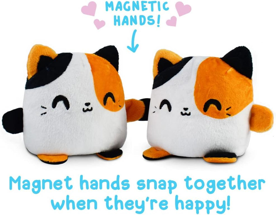 - Plushmates - Magnetic Reversible Plushies That Hold Hands When Happy - Calico Cat - Huggable and Soft Sensory Fidget Toy Stuffed Animals That Show Your Mood - Gift for Kids and Adults!