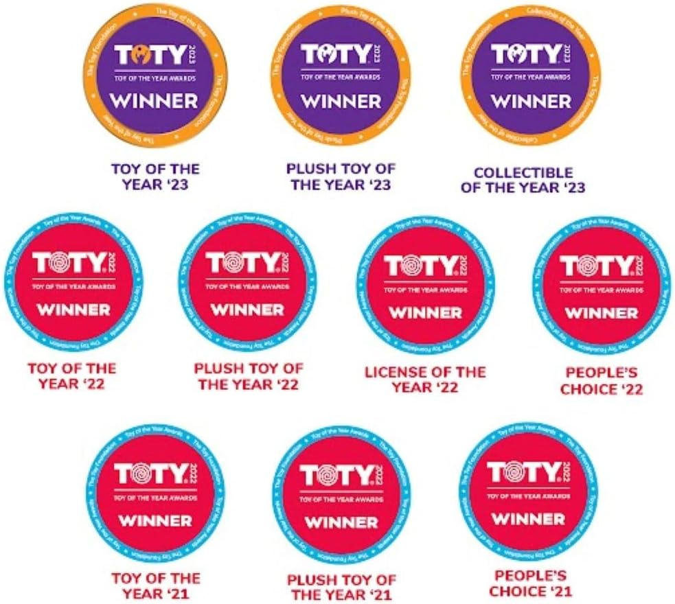 Original Mystery 3-Pack (8-Inch) – Official Jazwares Plush (Medium-Sized)