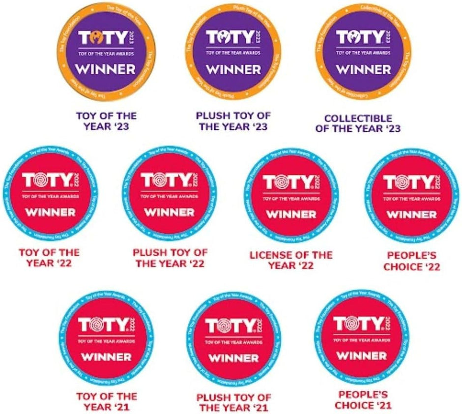 Original Mystery 3-Pack (8-Inch) – Official Jazwares Plush (Medium-Sized)