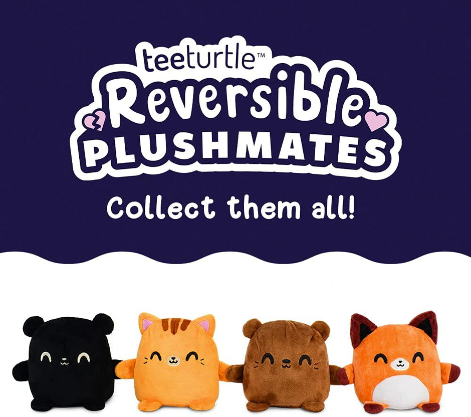- Plushmates - Magnetic Reversible Plushies That Hold Hands When Happy - Black Bear - Huggable and Soft Sensory Fidget Toy Stuffed Animals That Show Your Mood - Gift for Kids and Adults!