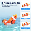 Cat Toys Flopping Fish with Silvervine and Catnip, Moving Kitten Kicker, Floppy Wiggle Clownfish for Small Dogs, Motion Kitty Interactive Exercise, 10.5 Inches