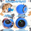 Interactive Cat Toy Ball - Speedy Cat Toys for Indoor Cats with Feather Tails for Chasing, Moving Stimulation Smart Cat Toy for Enrichment, Motion Activated Automatic Rolling Toys to Keep Them Busy