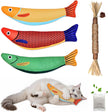 Catnip Toys Saury Fish, Cat & Kitten Chew Kicker Interactive Crinkle Toys for Bored Indoor Adult Cats & Kitten, Cat Gifts Teething Toys Soft and Durable for All Breeds
