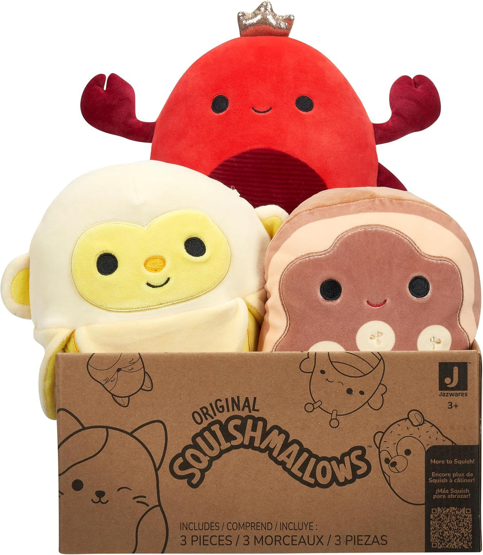 Original Mystery 3-Pack (8-Inch) – Official Jazwares Plush (Medium-Sized)