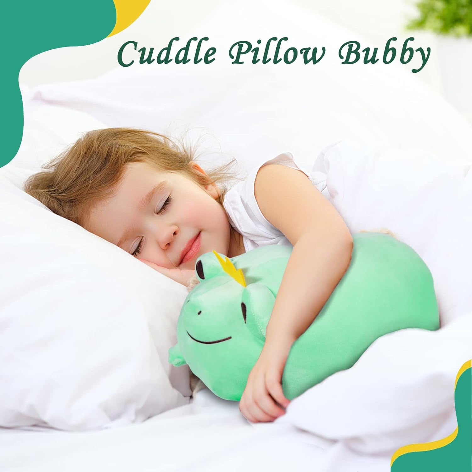 Soft Plushies Gifts for Kids Girls Boys, Cute Frog Plush Hugging Pillow, Realistic Wildlife Stuffed Animals Deocrtion