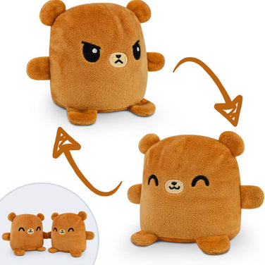 - Plushmates - Magnetic Reversible Plushies That Hold Hands When Happy - Brown Bear - Huggable and Soft Sensory Fidget Toy Stuffed Animals That Show Your Mood - Gift for Kids and Adults!