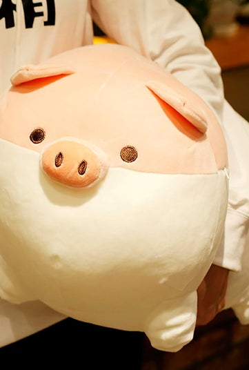 Soft Fat Pig Plush Hugging Pillow,Cute Piggy Stuffed Animal Doll Toy Gifts for Bedding, Kids Birthday, Valentine, Christmas (Pink, 19.7")