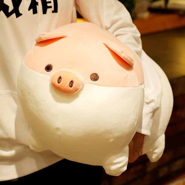 Soft Fat Pig Plush Hugging Pillow,Cute Piggy Stuffed Animal Doll Toy Gifts for Bedding, Kids Birthday, Valentine, Christmas (Pink, 19.7")