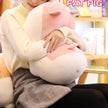 Soft Fat Pig Plush Hugging Pillow,Cute Piggy Stuffed Animal Doll Toy Gifts for Bedding, Kids Birthday, Valentine, Christmas (Pink, 19.7