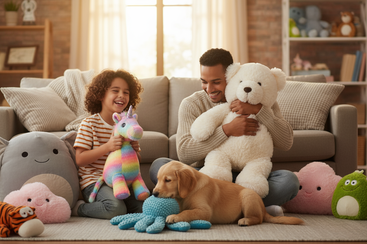 plushies for everyone, adults, kids and pets